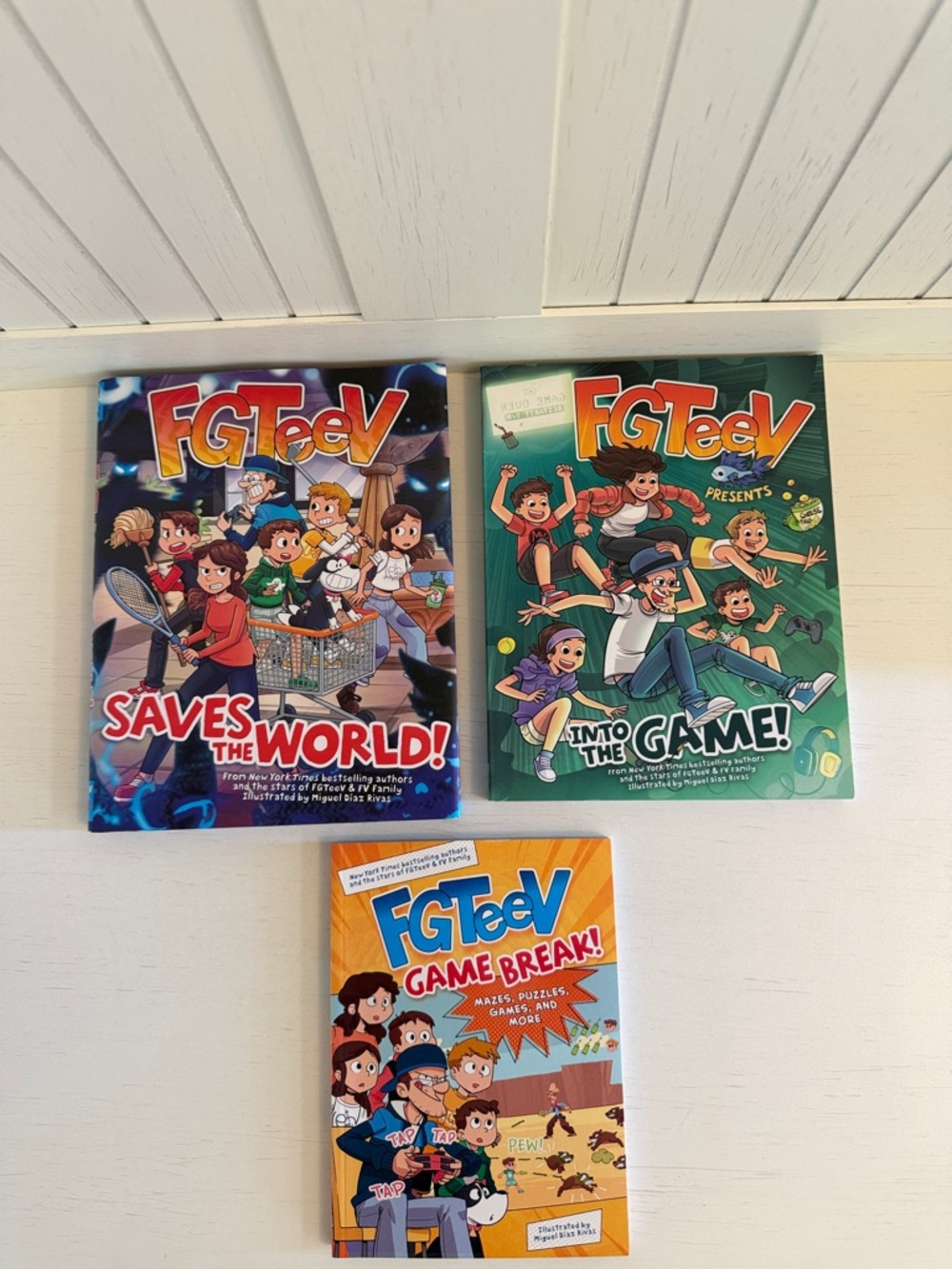 FGTeeV Book Lot - FGTEEV Saves the World / Into the Game / Game Break!